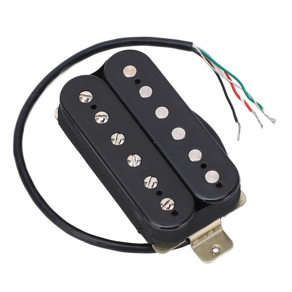 50mm Humbucker Pickup Alnico 5 Magnet Double Coil Pickup for 6 String Electric Guitar Bass Black