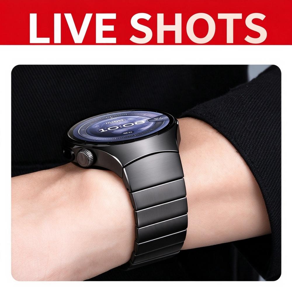 Cinturino di Lusso in Lega di Titanio Senza Spazi per Huawei Watch 4 Pro Braccialetto Metallico per Huawei Watch 4 Pro Cinturino Business Correa