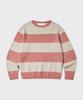 OUTSTANDING Pure Wool Wholegarment Stripe Knit_Pink/Ivory