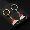 Delicate Iraq Flag Keychain Versatile Iraq Map Key Holder Durable Titanium Steel Material Iraq Culture Keyrings for Man