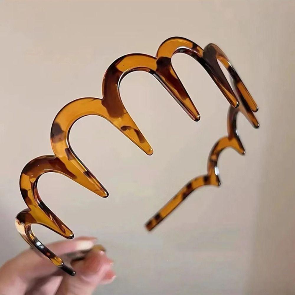 Thin Plastic Hair Band Women Hair Hoop Face Wash Hairband Sweet Non-Slip Headband  Travel