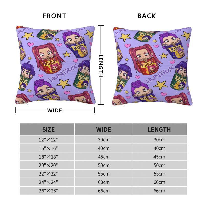 Vlastní povlak na polštář v severském stylu Kpop Hunter Demons 40x40cm Polyester Huntrix Povlak na polštář na pohovku Čtvercový povlak na polštář