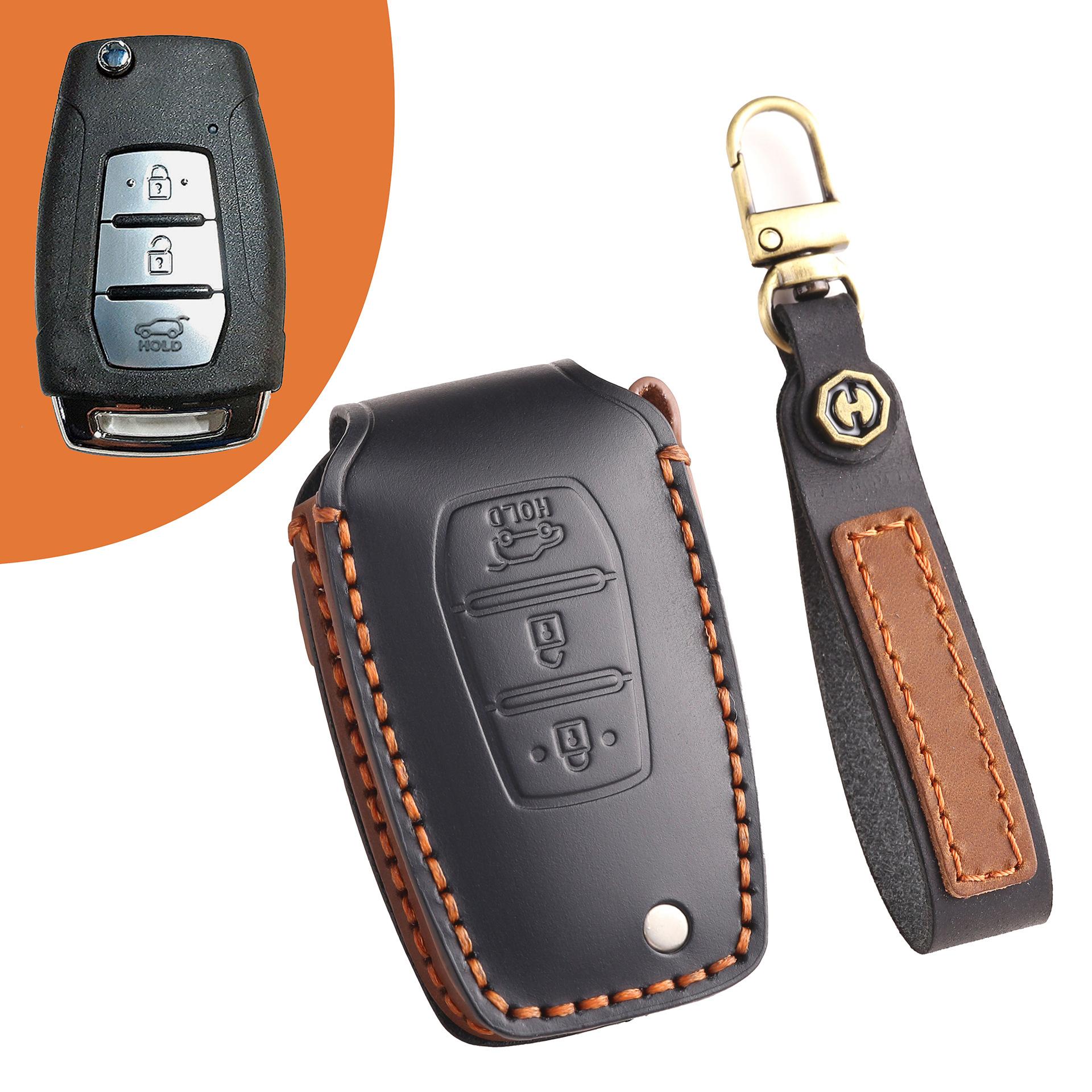 

Applicable To South Korea Ssangyong Key Cover Tivira High-End Bag Rest Car Leather Protective Case Buckle
