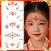 New Year Glitter Tattoo Stickers for Kids: Non-toxic, Easy to Clean, High-End, Cute Forehead Designs.