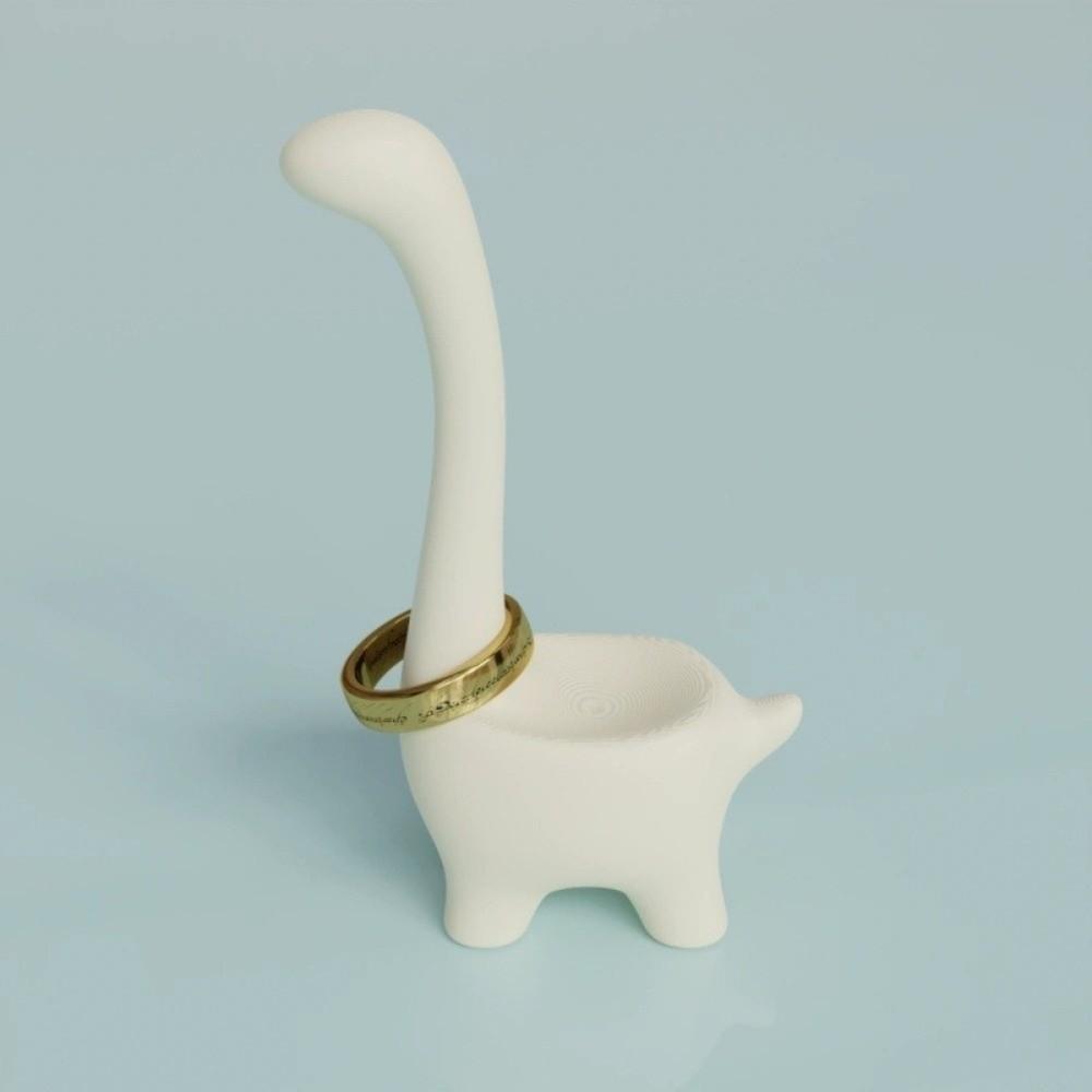 Cute Dinosaur Jewelry Storage Rack 3D Print Decoration Crafts Cute Alpaca Ring Storage Rack  Office