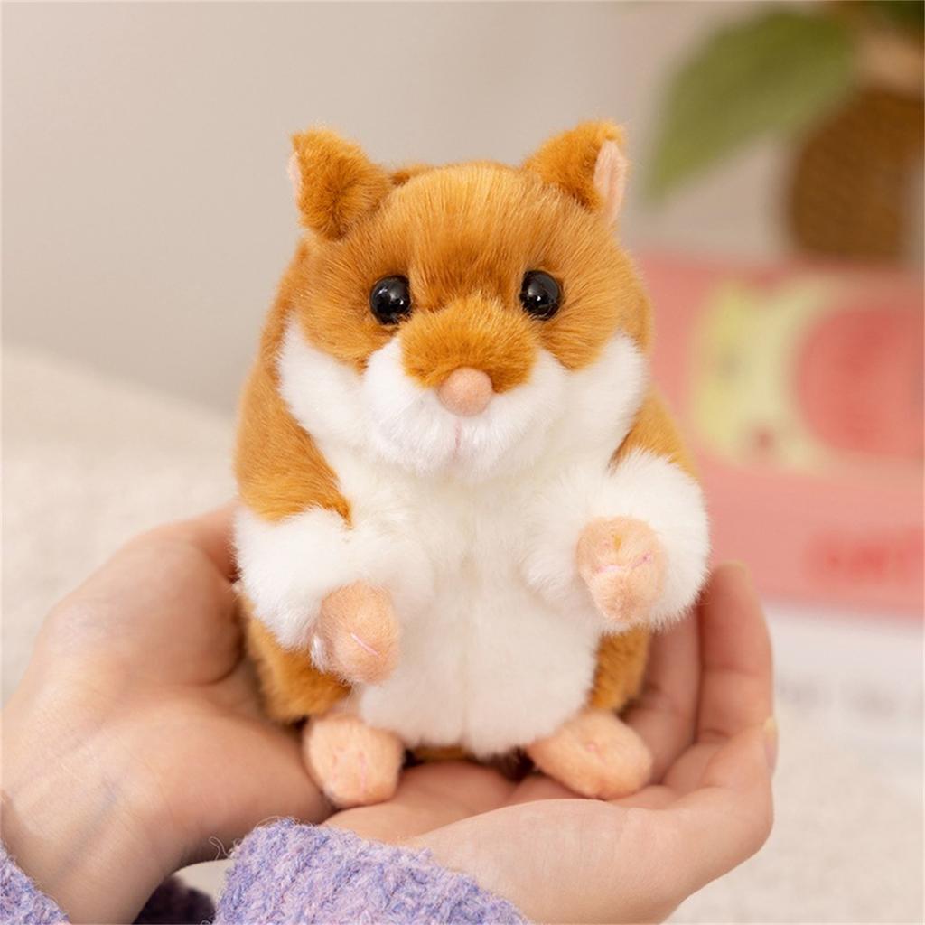 Cartoon- Realistic Standing Hamster Plush Toy, Hamster And Mouse Doll, Children's Comforting And Companionship Stuffed Animal.