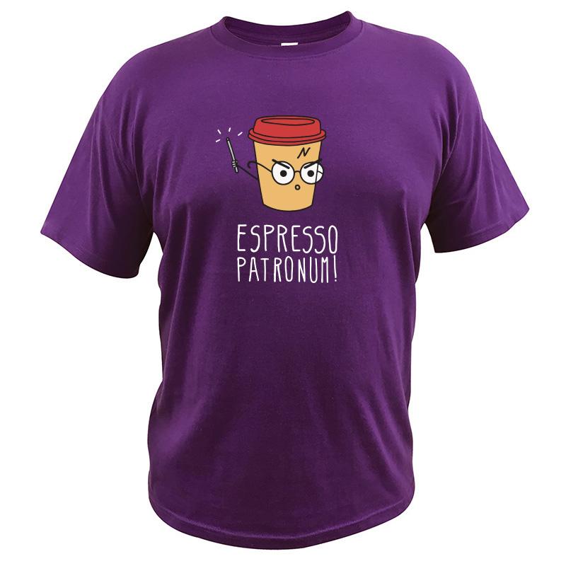 Eu Size Espresso Patronum T Shirt Coffee Joke Humor Cotton Printed Tee Black Spring Summer High