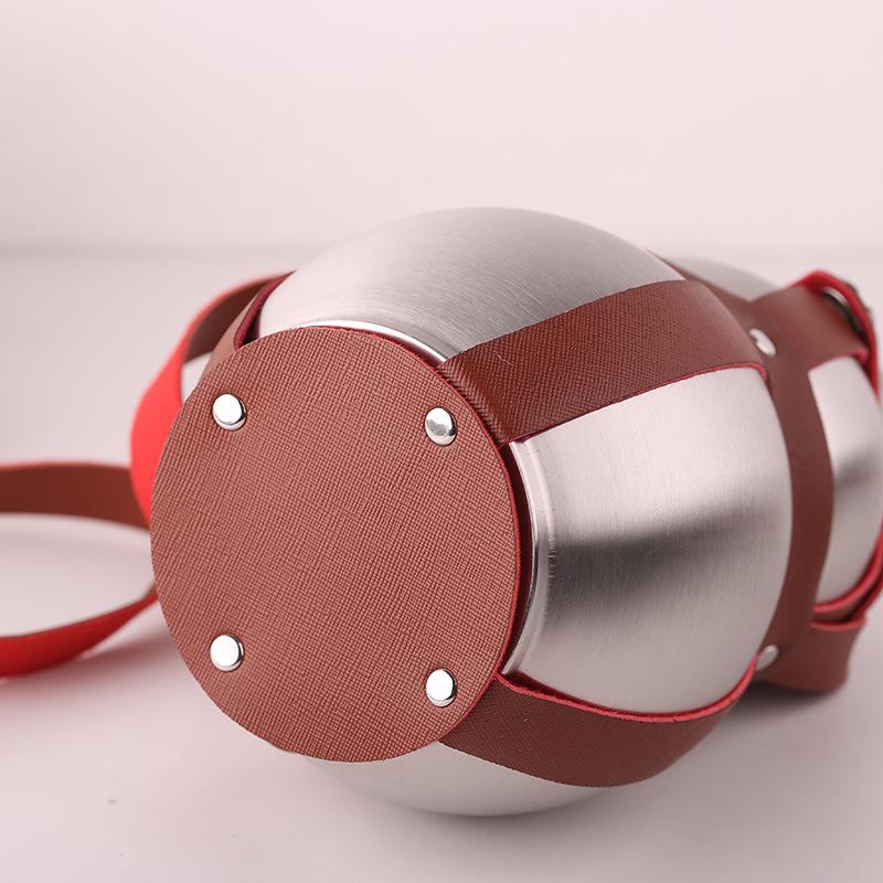 304 Stainless Steel Gourd Wine Pot with 2 Cups and Water Kettle, Available in 0.5 Jin, 1 Jin, 2 Jin, 3 Jin, and 5 Jin Sizes