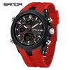 SANDA 6279 Hot Sale Digital Watch for Man Dual Display Large Dial Auto Date Luminous Waterproof Outdoor Sports Digital Men Watch