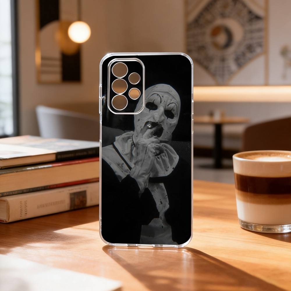Art the Clown horror Terrifer Phone Case Transparent Silicone Soft For Samsung S25,S24,S21,S22,S23,S30,Ultra,S20,Plus,Fe