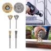 36 Pcs Wire Brush Steel Wire Wheel Brushes Cup Pen Set 3mm Shank Polishing Cleaning Buffing Accessories Kit Rotary Tool