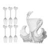 Base Fork Holder Set Elegant Multifunctional Decorative   Flatware with 6 Forks for Fruit Salads Coffee Desserts