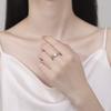925 Sterling Silver Niche Light Luxury Design Simple Zircon Ring Birthday Party Anniversary Gift Women's Daily Wear
