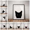 Black Cat Posters Black Cat Portrait Art Print Home Decor Wall Poster Nordic For Living Room Gift Pet Portrait Canvas Painting