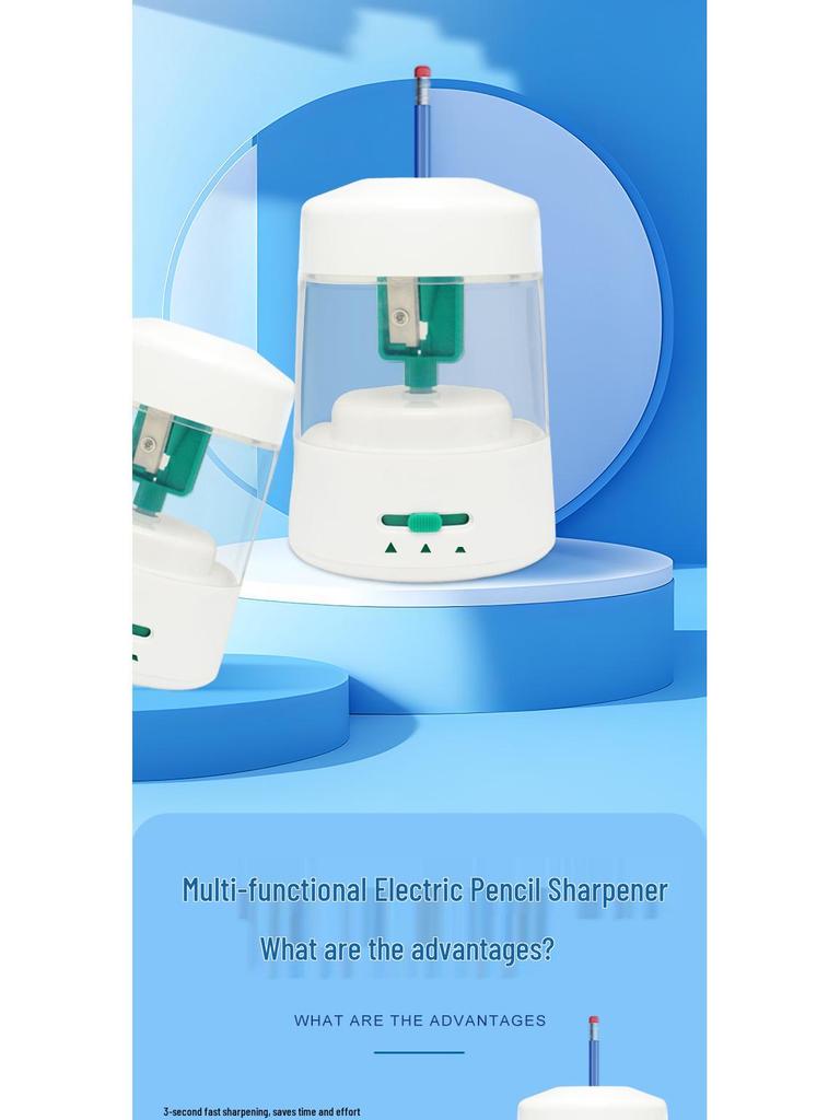 Automatic Silent Pencil Sharpener for Kids - Ideal for School Use