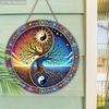 Vintage Wooden Sign with Tree of Life Pattern - Retro Decorative Plaque with Farmhouse - Ideal for Home & Party Decor - Ideal Gift for Friend