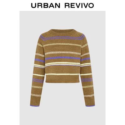 UR Women's College Style Color Block Knitted Sweater