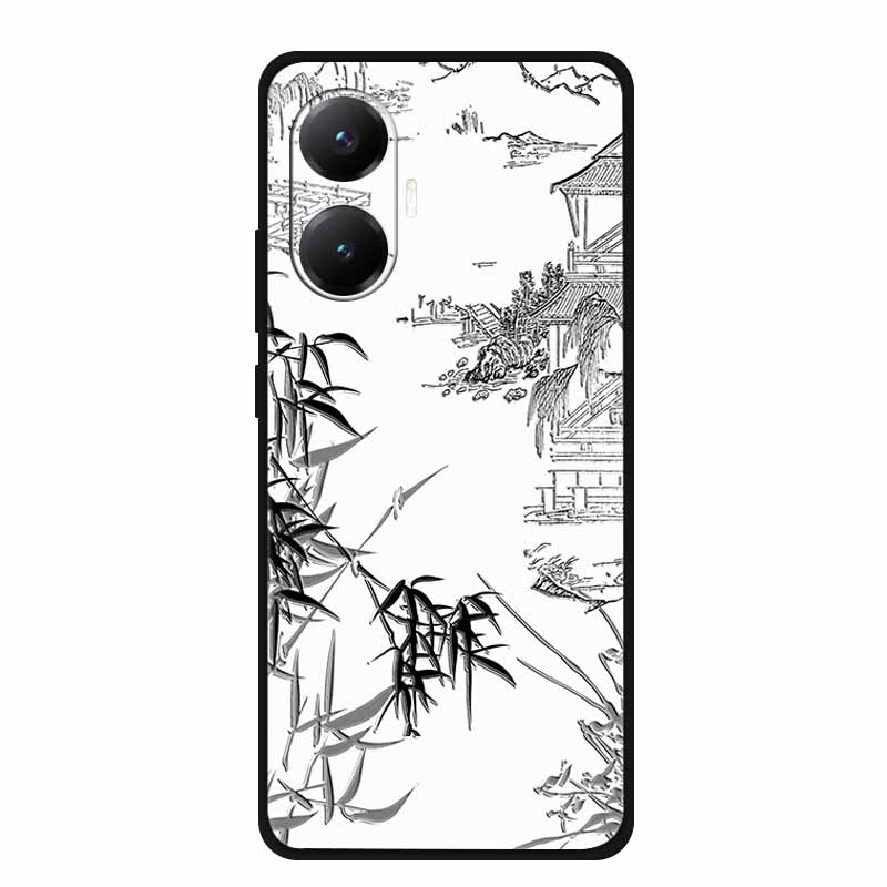 3D Cover For Redmi Turbo 4 Pro 5G Black Bumper Shell Flower Emboss Case Xiaomi POCO F7 Cartoon Flowers Anime Funda Phone Covers