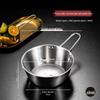 Juego de Cuenco para Vino de Arroz y Plato para Aperitivos de Acero Inoxidable con Doble Asa Estilo Coreano