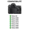 Protection écran pour Nikon D6-D500-D600-D610-D750-D800-D850 [Pack 2] Film Plastique Protecteur Résistant Ultra Mince Phonillico