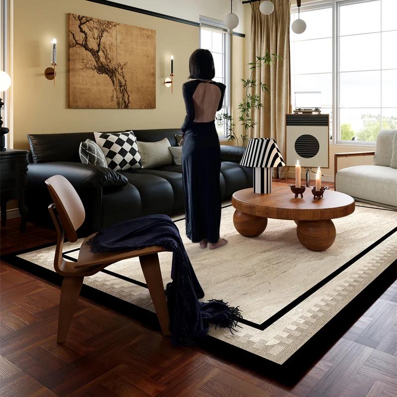 

Винтажный американский ковер большой площади гостиная спальня роскошный ковер передовой водонепроницаемый нескользящий ковер из искусственного кашемира 40X60CM