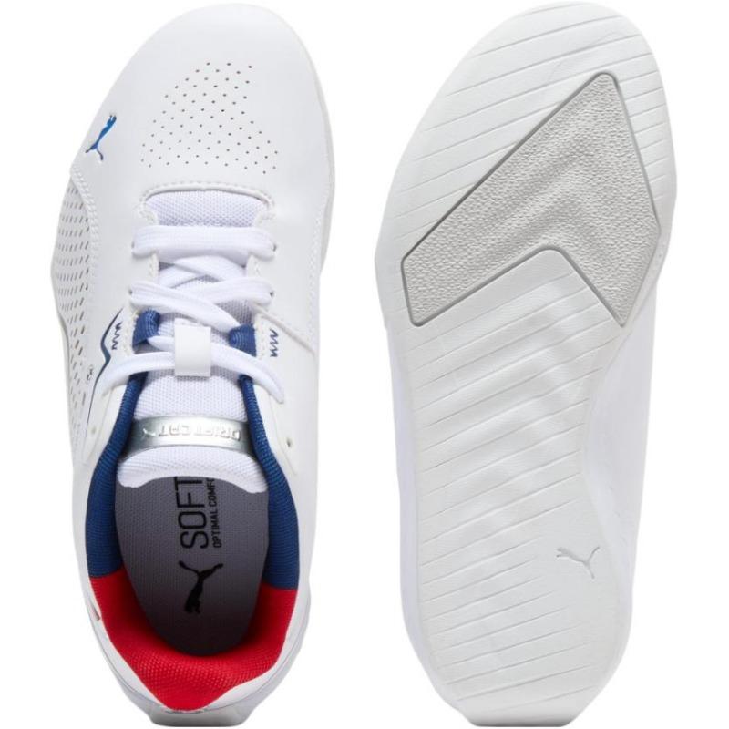 Puma Bmw MDrift Cat 11 Kinder Niedrige Freizeitschuhe Vielseitiger Komfort Weiß Jugendliche 308864-02