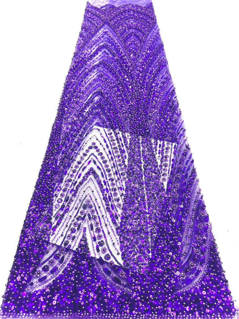 African Beaded Groom Lace Fabric 2026 High Quality Lace French Mesh with Sequins Nigerian Wedding Party Dress Fabric for Brides