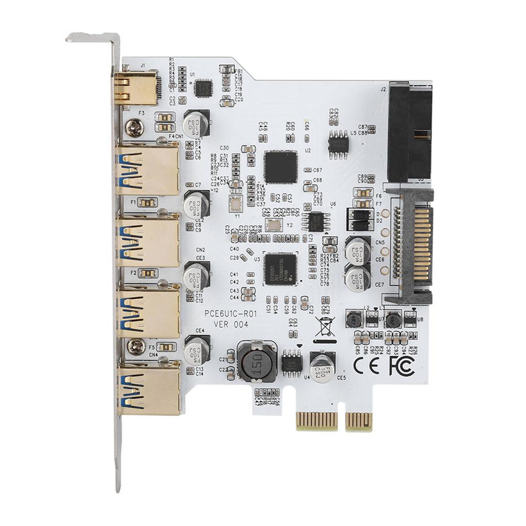 PCI E to USB3.0 4 port Type C Adapter Expansion Card Connector Dual Interface