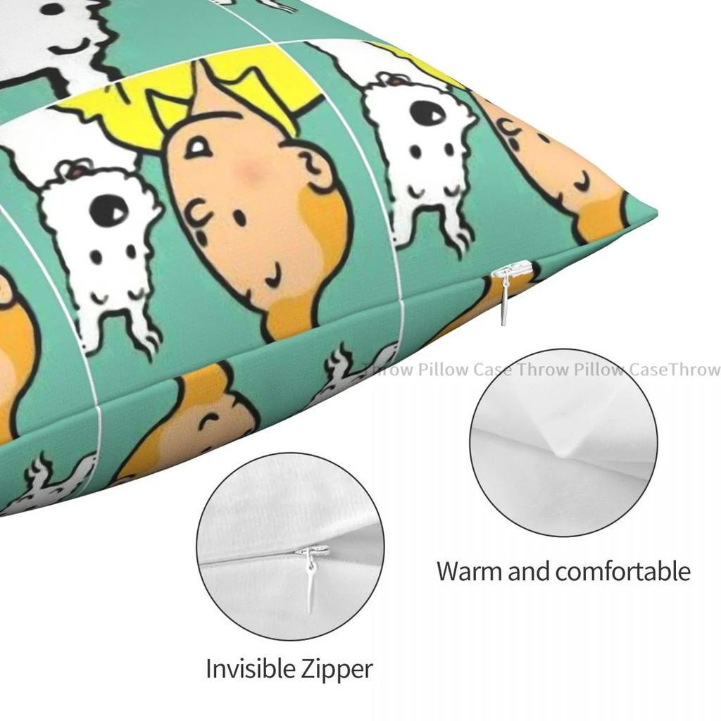 Dog Cojines Throw Pillow Case Adventures of TinT Cushion Home Sofa Chair Print Decorative Coussin