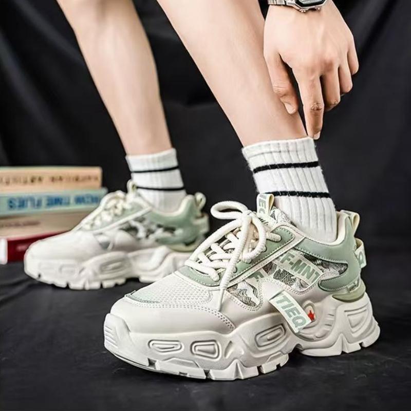 Fashion Designer Leather Sneakers Platform Waterproof Men's Shoes Outdoor Running Sports Shoes Hiking Luxury Vulcanized Shoes