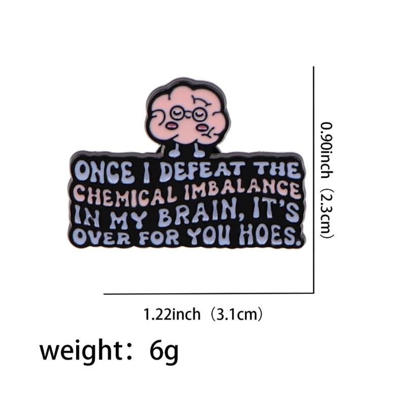 Stylish Enamel Brooch Pin Compacts Design Humorous Quote Design Metal Badges For Outfits Backpacks Daily Wear Decoration