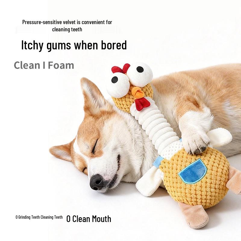 Pet Bone Simulation Chew Toy for Dogs & Cats - Squeaky, Teeth-Grinding Cotton Rope Plush