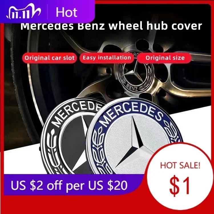 Samolepka na auto Pro Mercedes Benz 75MM Styling auta Krytky středů kol Pokličky kol Náhrada Pro Mercedes Benz W211 W203 W204 W210 W1