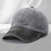 Washed cotton cap embroidery catering milk tea shop work cap duck tongue soft top baseball cap men