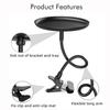 New Car Food Tray Non-Skid Black ABS Organizer Adjustable Mount W/ Clamp Fit for Automobile Snacks Table Bottle Passenger Seat