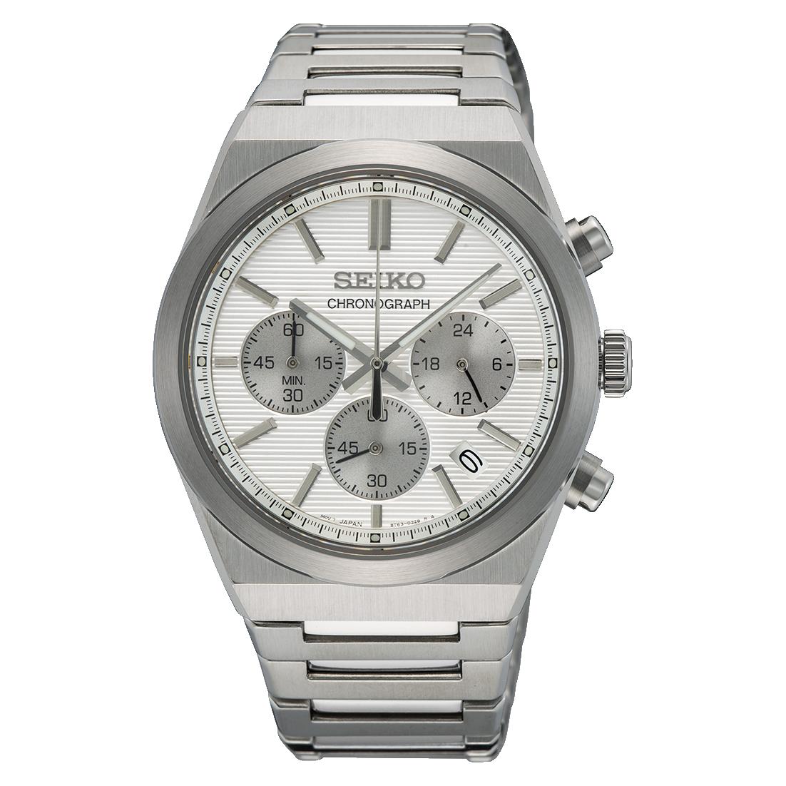 

SEIKO Quartz CHRONOGRAPH Sapphire Stainless Steel Men Watch SSB451P1 серебряный