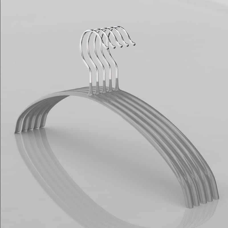 10Pcs Non-Slip No Trace Hangers, Thickened Semi-Circular Metal Clothes Hangers, Space Saving Wardrobe Organizer For Home Use