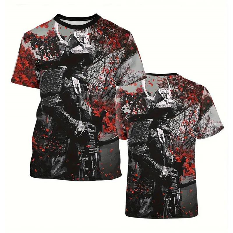 

Trend Japanese Samurai Graphics T Shirts For Men Fashion Summer Short Sleeve 3D Printed Kids Tees Cool Streetwear Harajuku Tops 160 (13T-14T)