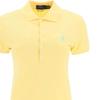 Polo Ralph Lauren SS23 Solid Color Single-Breasted Slim Fit Casual Short Sleeve Polo Shirt Women Tops Yellow 211870245-030