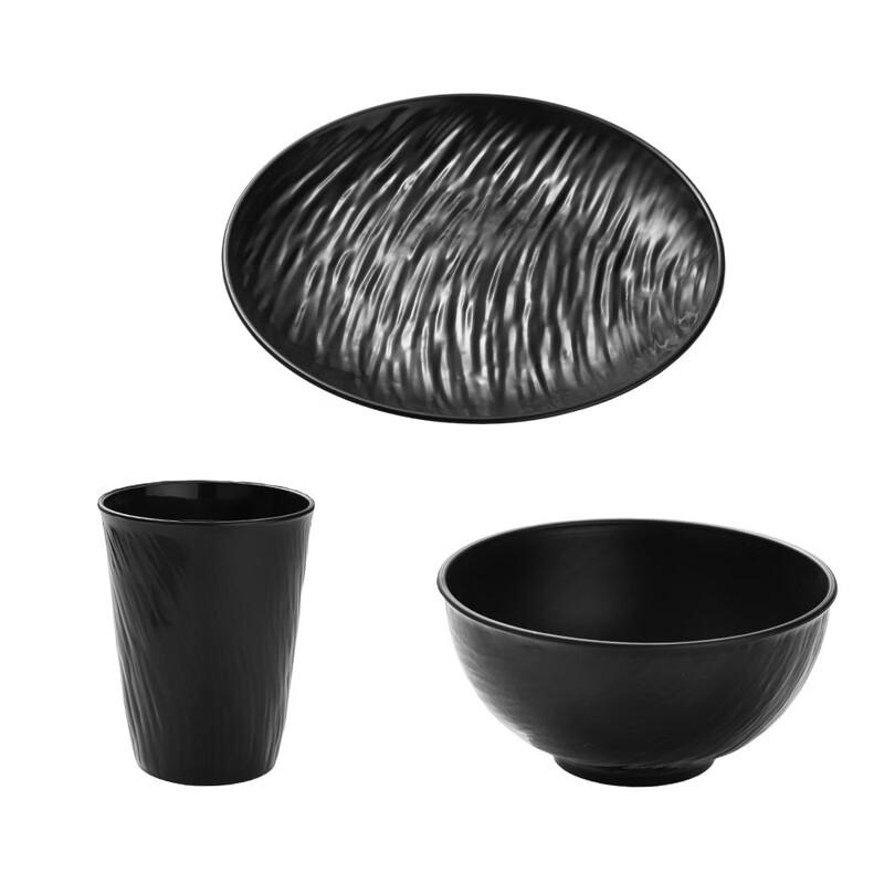ZISIZ White Stone Pattern Japanese Tableware Set