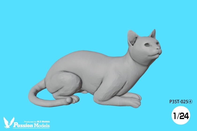 Passion Models Scale Resin Kit Set of 5 Cats for Cat Lovers 1/24 (P35T-025) - (Animals)