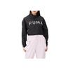 Puma Letter Print Casual Loose Stand Collar Jacket Women Jacket Black 525493-01