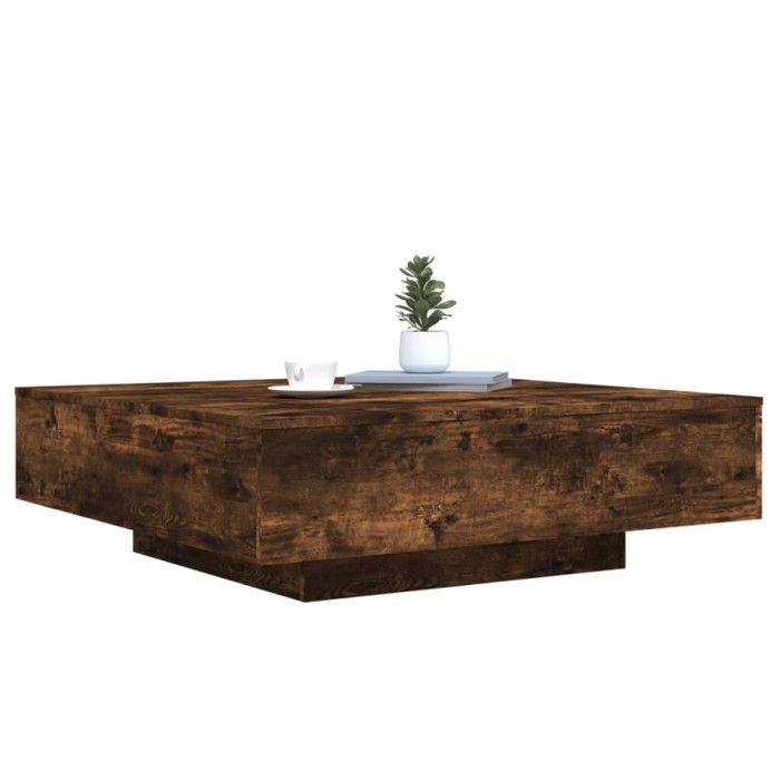 VidaXL Table basse chêne fumé 100x100x31 cm bois d'ingénierie 836599