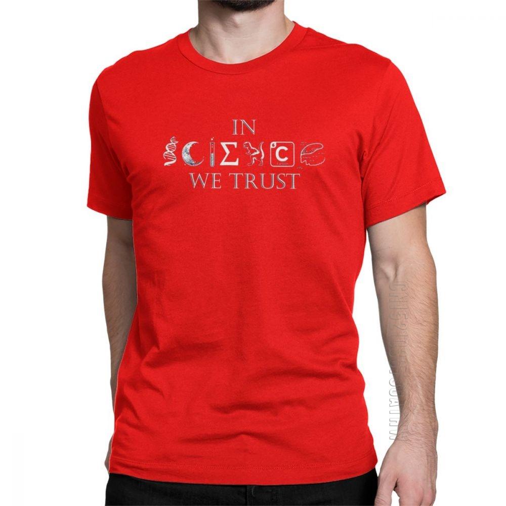 Unisexs In Science We Trust T Shirts Science Math Physics Chemistry Funny T Shirt Crew Neck Short Sleeve Tops Pure Cotton Tees