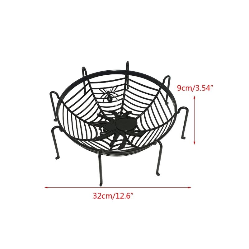 Halloween Spiders Web Fruit Bowls for Trick or Treats Candy Spiders Cobweb Fruit Holder Halloween Fruit Dropshipping