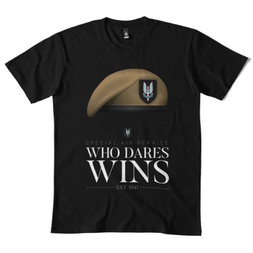 

Who Dares Wins British Special Air Service SAS TShirt 100 Cotton ONeck Summer Short Sleeve Casual Mens Tshirt Size S3XL S