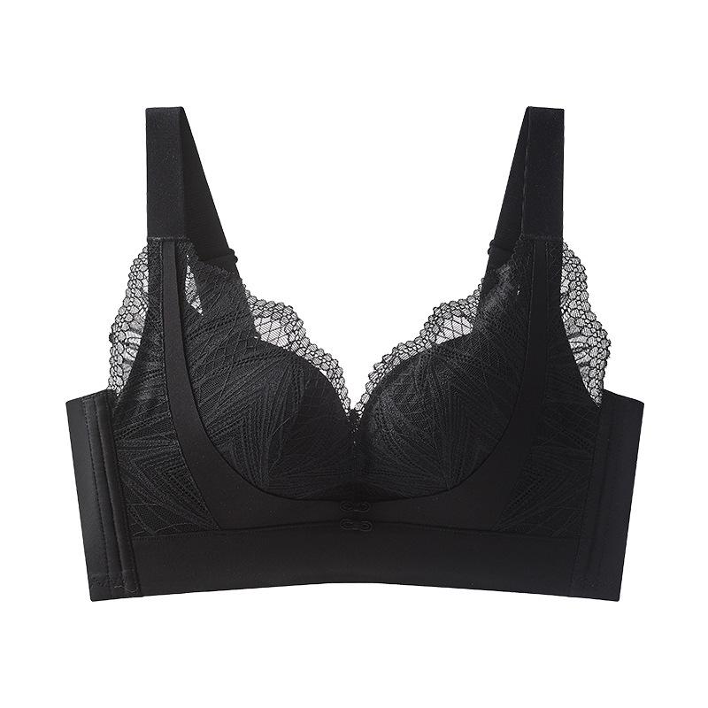 Sexy Spitzen-BH, der große Brüste kleiner erscheinen lässt, sie anhebt und ein Hängen verhindert, und Halt bietet