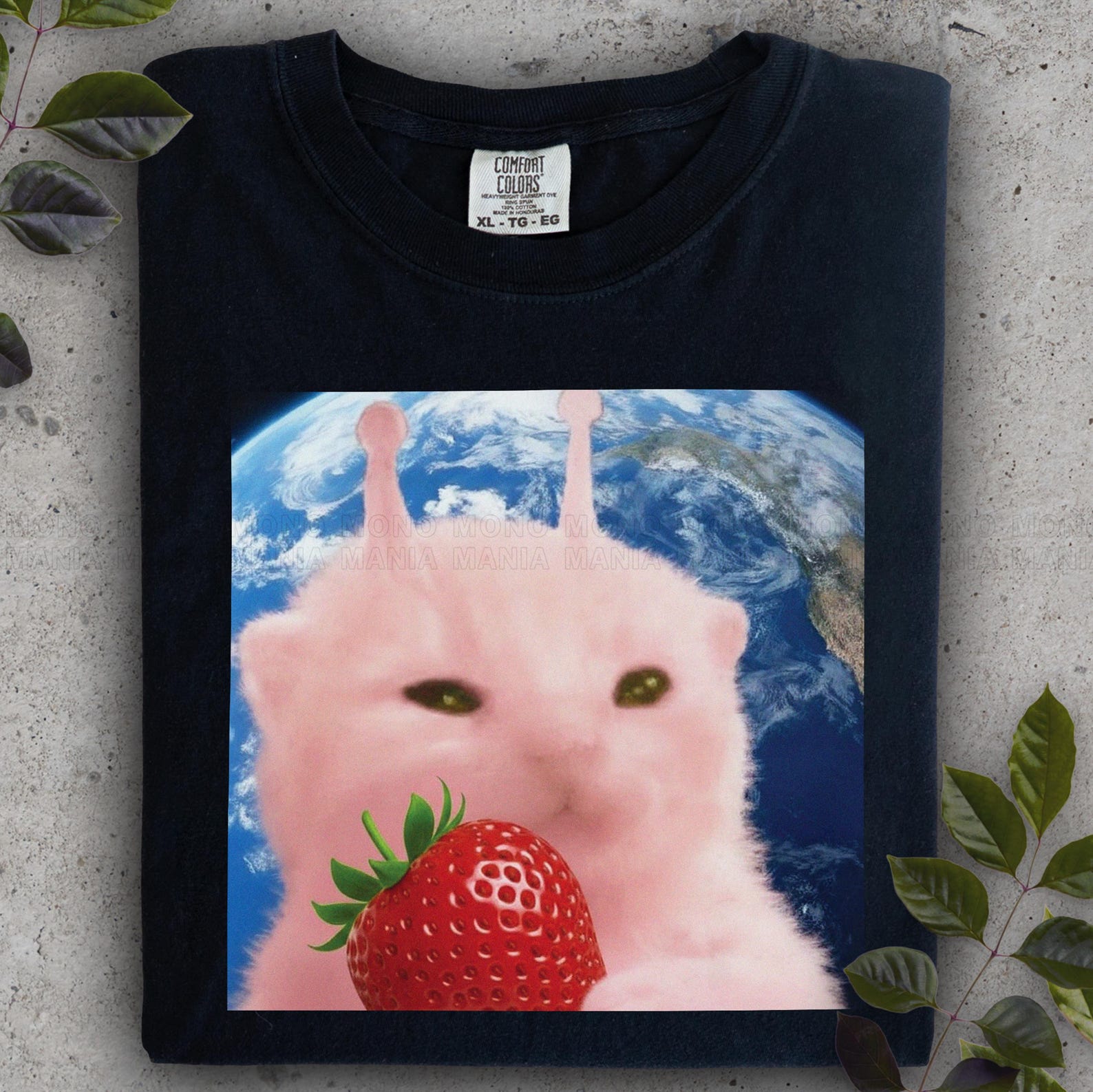 Alien cat, Space cat, strawberry cat, silly cat meme, Glorp meme, Gen Z Joke Shirt, Stupid Brainrot Gift L