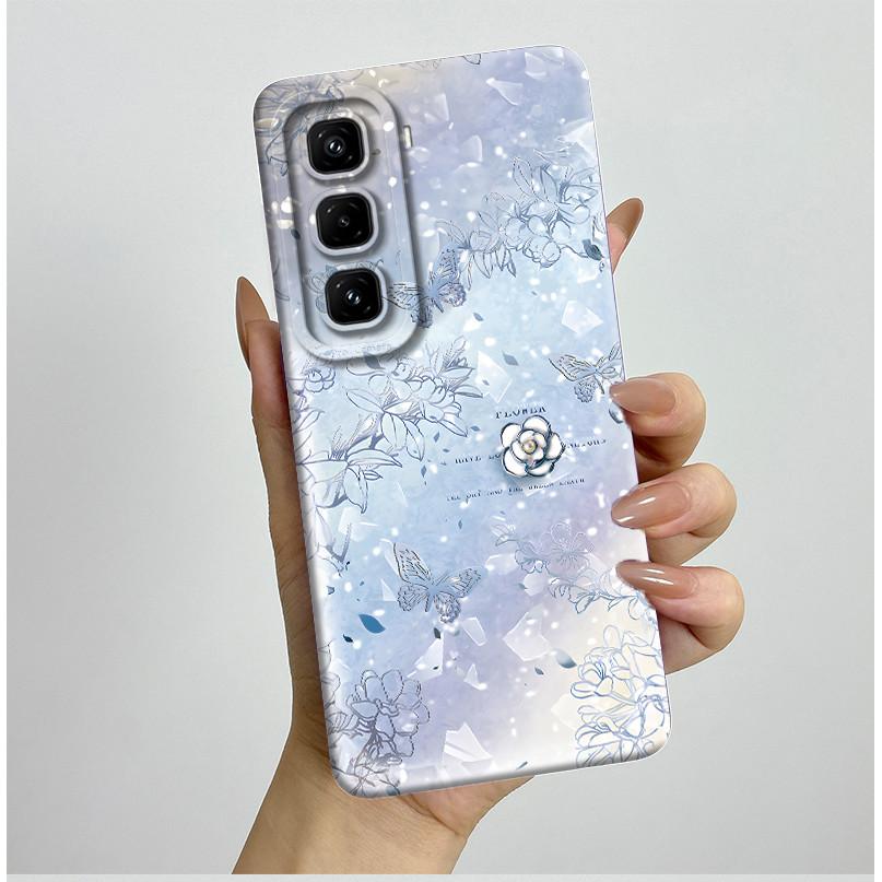 For Infinix Hot 50 Pro 4G Case Pretty Flowers Soft Silicone Shell Cover For Infinix Hot 50 Pro Plu 4G Phone Case Hot50Pro Coque