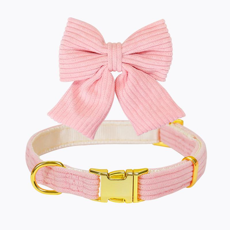 

1PC Personalized Dog Collar Big Bowtie Pet Dog ID Collars Free Engraving Cute Bowknot For Small Medium Dogs Cats Pet Accessories розовый